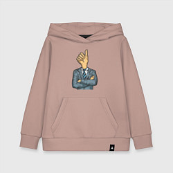 Толстовка детская хлопковая Хороший босс, цвет: пыльно-розовый