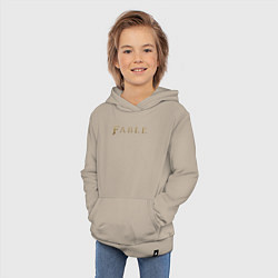 Толстовка детская хлопковая Fable logo, цвет: миндальный — фото 2