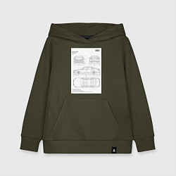 Толстовка детская хлопковая Audi A8, цвет: хаки