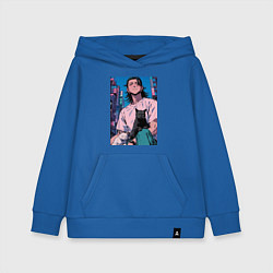 Толстовка детская хлопковая Магическая битва Сугуру Гэто с котами, цвет: синий