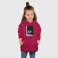 Толстовка детская хлопковая Porsche 911 легендарный автомобиль, цвет: маджента — фото 2