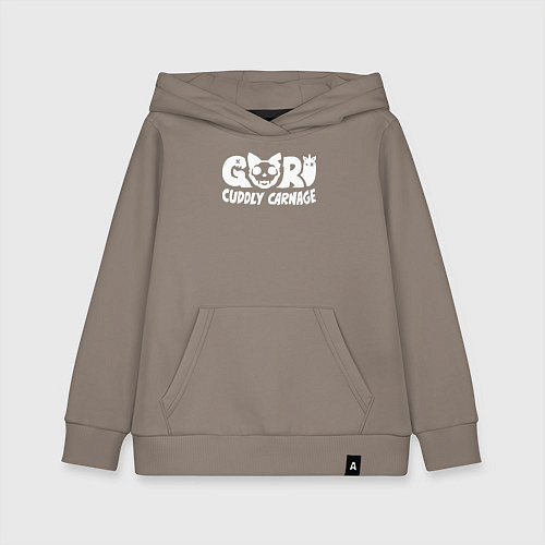 Детская толстовка-худи Goro cuddly carnage logotype / Утренний латте – фото 1
