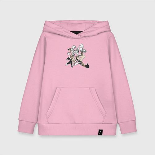 Детская толстовка-худи Столп Ветра Санеми Шинадзугава Клинок рассекающий / Светло-розовый – фото 1