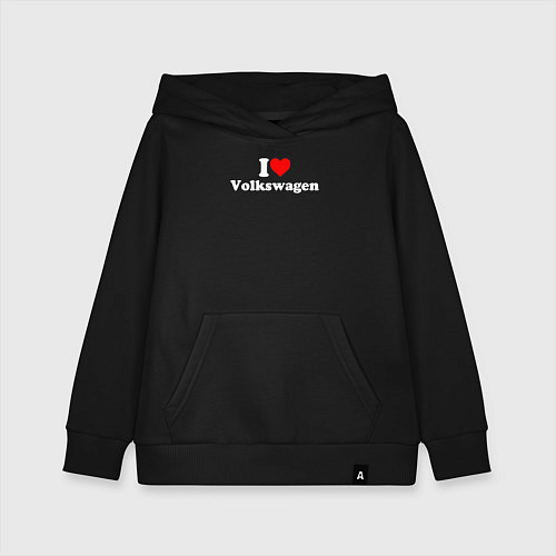 Детская толстовка-худи I love Volkswagen / Черный – фото 1