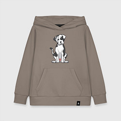 Толстовка детская хлопковая Милый дог, цвет: утренний латте
