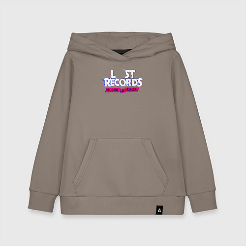 Детская толстовка-худи Lost records bloom and rage logo / Утренний латте – фото 1