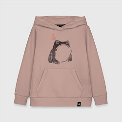 Толстовка детская хлопковая Жаба - Мацумото Ходжи, цвет: пыльно-розовый