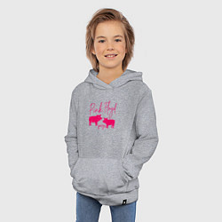 Толстовка детская хлопковая Pink Floyd pigs, цвет: меланж — фото 2