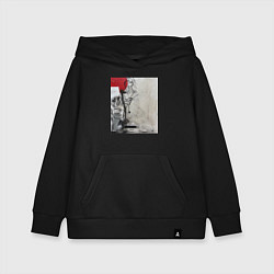 Толстовка детская хлопковая Abstract Red, цвет: черный