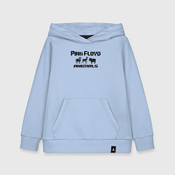 Толстовка детская хлопковая Pink Floyd animals, цвет: мягкое небо