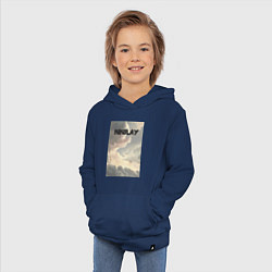 Толстовка детская хлопковая Nikolay облака, цвет: тёмно-синий — фото 2
