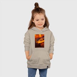 Толстовка детская хлопковая Огненная змея, цвет: миндальный — фото 2