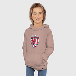 Толстовка детская хлопковая Stars football, цвет: пыльно-розовый — фото 2