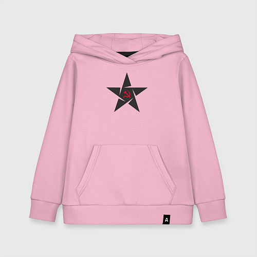 Детская толстовка-худи Black star USSR / Светло-розовый – фото 1