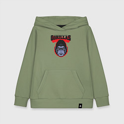 Толстовка детская хлопковая Gorillas MMA, цвет: авокадо