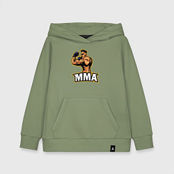 Толстовка детская хлопковая Fighter MMA, цвет: авокадо