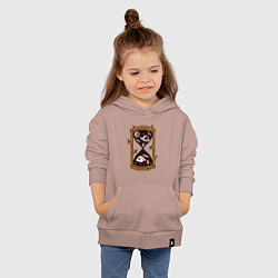 Толстовка детская хлопковая Космический поход, цвет: пыльно-розовый — фото 2