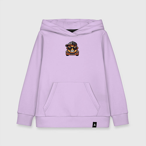 Детская толстовка-худи Машина рэпер в черных очках / Лаванда – фото 1
