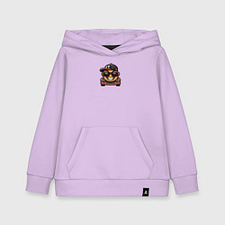 Толстовка детская хлопковая Машина рэпер в черных очках, цвет: лаванда
