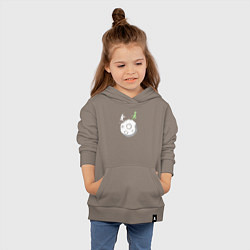 Толстовка детская хлопковая Бег по Луне, цвет: утренний латте — фото 2