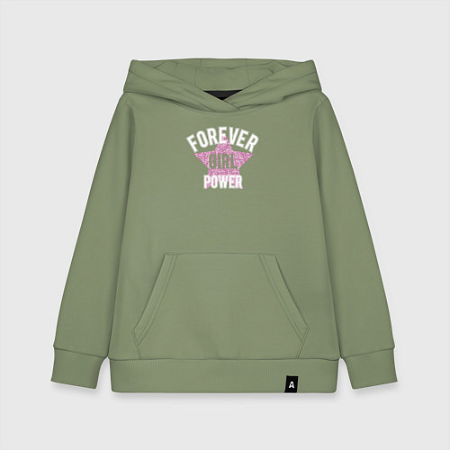 Детская толстовка-худи Вечная женская сила / Авокадо – фото 1