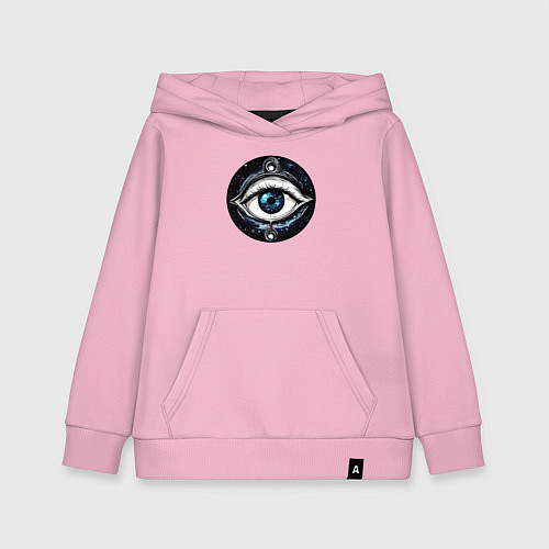 Детская толстовка-худи Око вселенной / Светло-розовый – фото 1