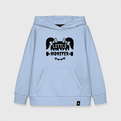Детская толстовка-худи Girl - Little monster / Мягкое небо – фото 1