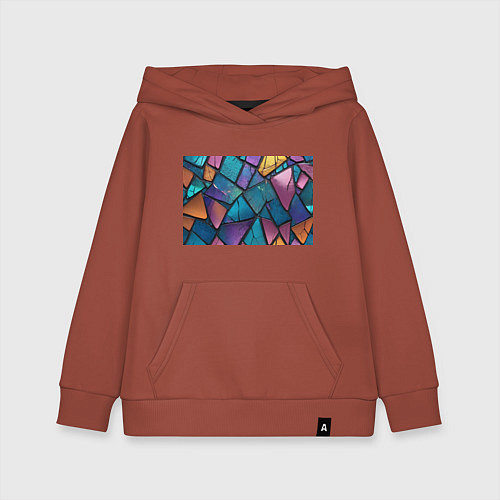 Детская толстовка-худи Яркое стекло / Кирпичный – фото 1