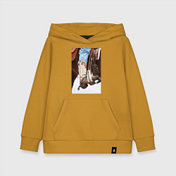 Толстовка детская хлопковая Western style, цвет: горчичный