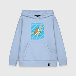 Толстовка детская хлопковая Покемоны Сквиртл Squirtle, цвет: мягкое небо