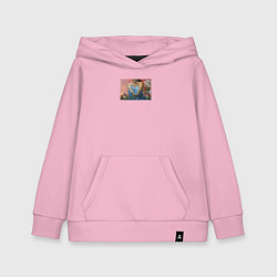 Толстовка детская хлопковая Демон сидящий автор Врубель, цвет: светло-розовый