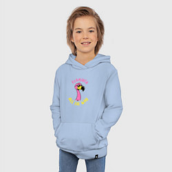 Толстовка детская хлопковая Flamingo all the way, цвет: мягкое небо — фото 2
