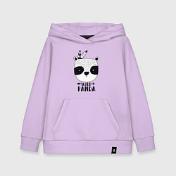 Толстовка детская хлопковая Wild panda, цвет: лаванда