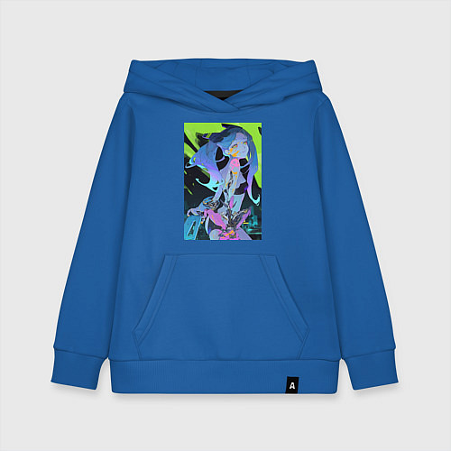 Детская толстовка-худи Киберпанк Люсина Кусинада / Синий – фото 1