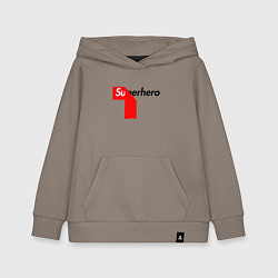 Толстовка детская хлопковая Супергерой, цвет: утренний латте
