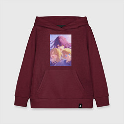 Толстовка детская хлопковая Ребёнок идола Ай Хосино, цвет: меланж-бордовый