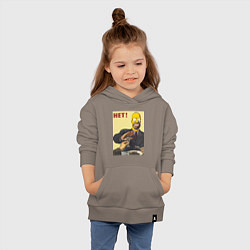 Толстовка детская хлопковая Пародия на плакаты СССР Гомер Симпсон, цвет: утренний латте — фото 2