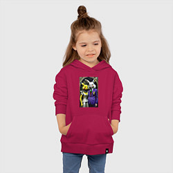 Толстовка детская хлопковая Семейная пара покемонов - нейроарт, цвет: маджента — фото 2