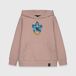 Толстовка детская хлопковая Ravenclaw факультет, цвет: пыльно-розовый