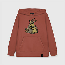 Толстовка детская хлопковая Объятия семьи, цвет: кирпичный