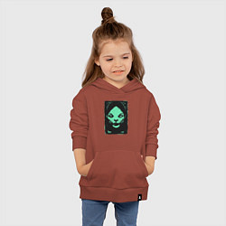 Толстовка детская хлопковая Ужасные существа и страшные монстры, цвет: кирпичный — фото 2