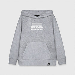Толстовка детская хлопковая Big bang лого, цвет: меланж