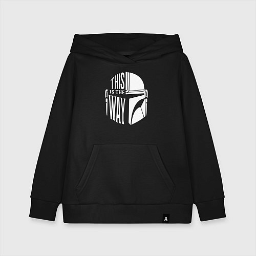 Детская толстовка-худи This is the way helmet The mandolorian / Черный – фото 1