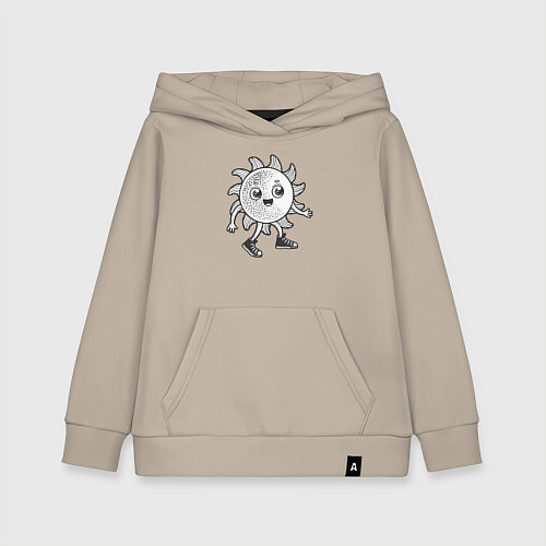 Детская толстовка-худи Солнечный человек / Миндальный – фото 1