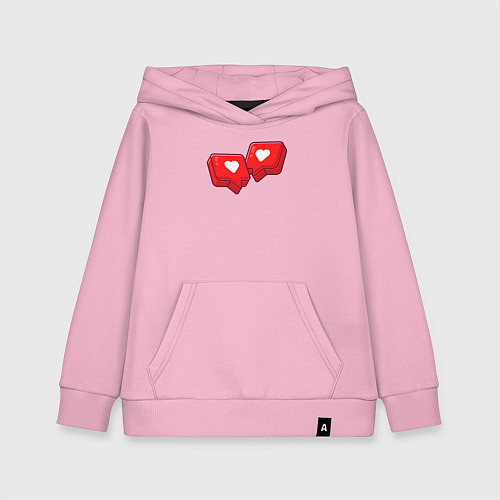 Детская толстовка-худи Love like / Светло-розовый – фото 1