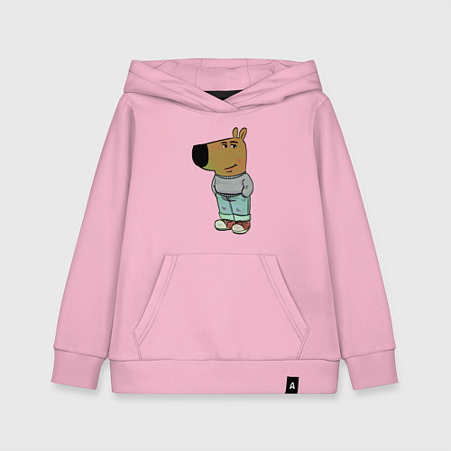Детская толстовка-худи Чиловый парень / Светло-розовый – фото 1