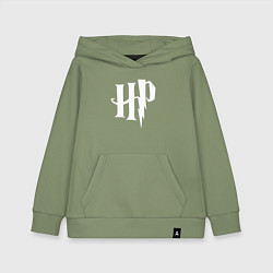 Толстовка детская хлопковая Гарри Поттер абревиатура, цвет: авокадо
