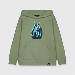 Толстовка детская хлопковая Тоторо в лесу, цвет: авокадо
