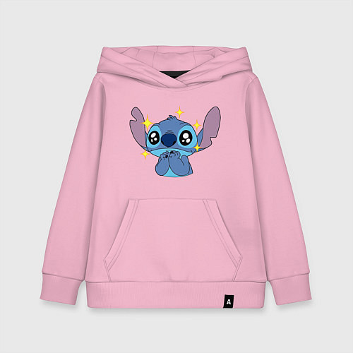 Детская толстовка-худи Stitch stars / Светло-розовый – фото 1