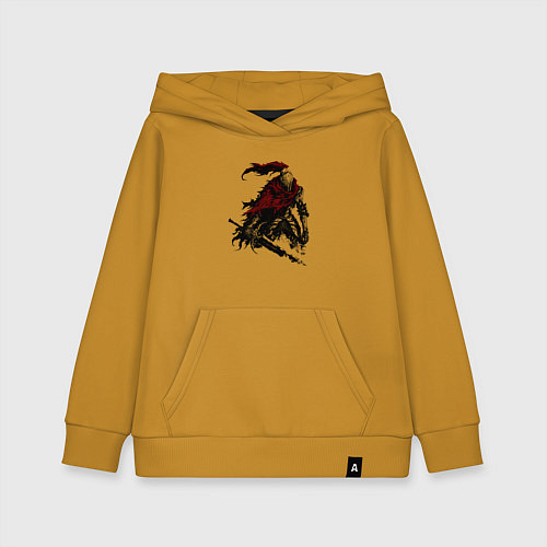 Детская толстовка-худи Боевой элитный рыцарь / Горчичный – фото 1